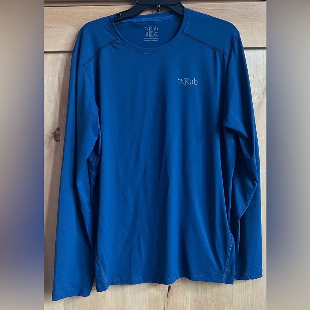Rab Force LS Men’s Base Layer Hiking Shirt Blue Size XL